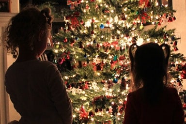 How to Take a Photo of a Glowing Christmas Tree Silhouette